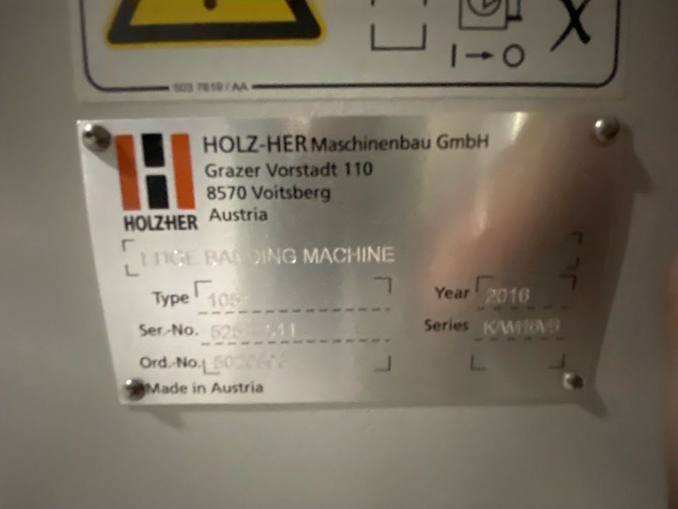 Holz-Her Edgebander, Model: Streamer 1057; Year 2016 (Used) — LIMZ